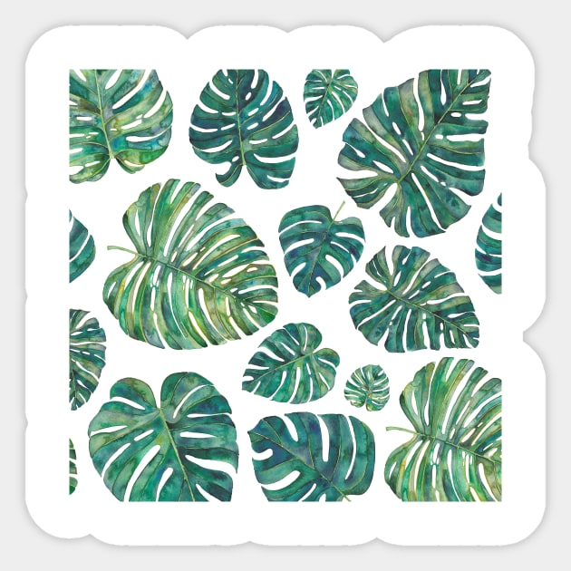 Tropical Leaves Sticker by Elena_ONeill